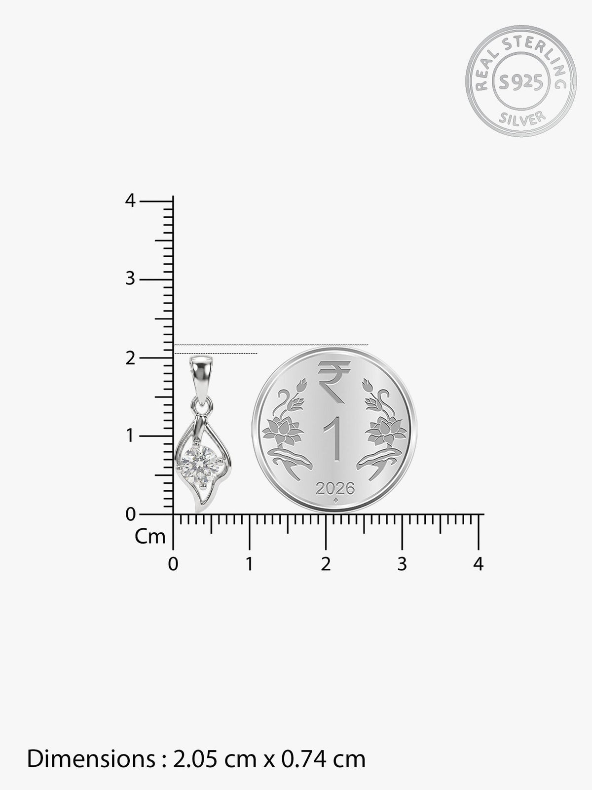Silver Falling Dew Pendant With Link Chain